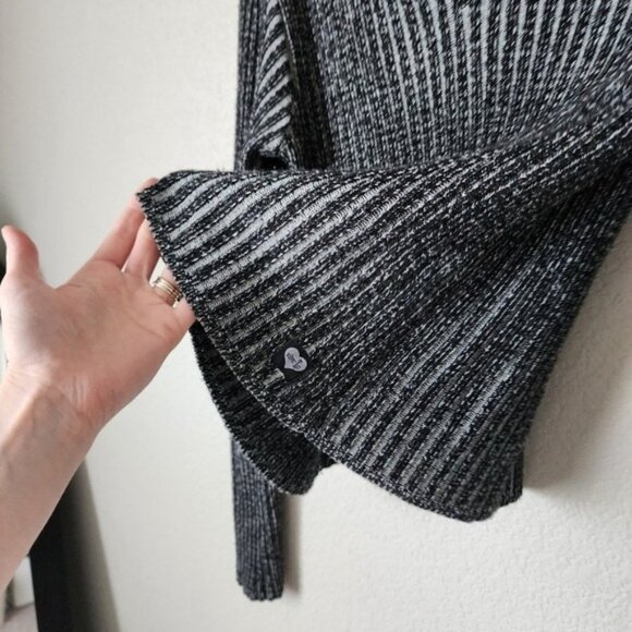 SILVER TAB BY LEVIS x Y2K cropped ribbed long sleeve sweater Dark Academia L - Picture 6 of 8